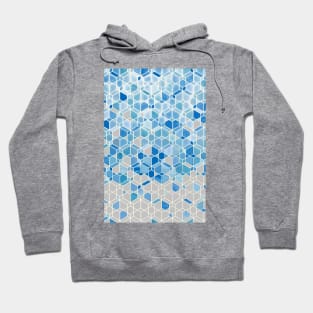 Cubes & Diamonds in Blue & Grey Hoodie